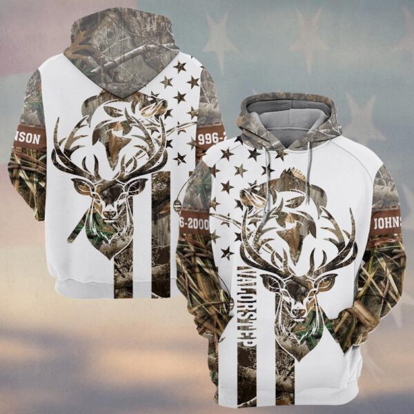 Custom Name American Hunting & Fishing Pride #DQH0250 - Hoodie