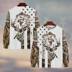 Custom Name American Hunting & Fishing Pride #DQH0250 - Sweatshirt