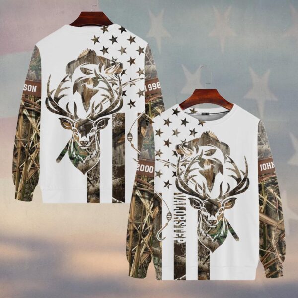 Custom Name American Hunting & Fishing Pride #DQH0250 - Sweatshirt