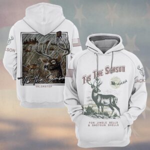 Custom Name ’Tis The Season Hunting Christmas #DQH0252 - Hoodie