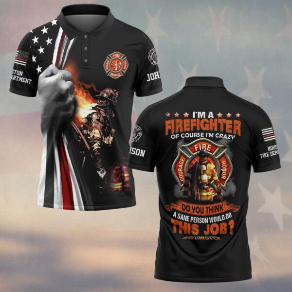 Custom Dept & Name I'm A Firefighter V2 #DQH0265 - Polo