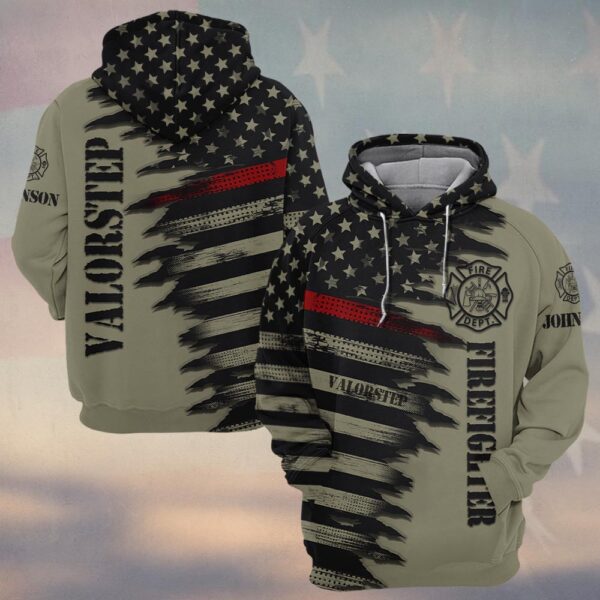 Custom Name Thin Red Line Flag Tatical Edition #DQH0266 - Hoodie