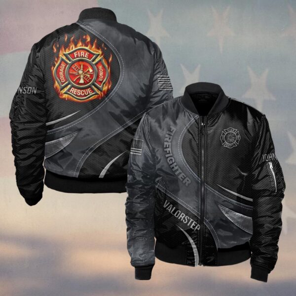 Custom Name Honor Courage Sacrifice Grey Edition #DQH0268 - Bomber Jacket