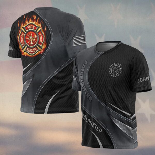 Custom Name Honor Courage Sacrifice Grey Edition #DQH0268 - T-shirt