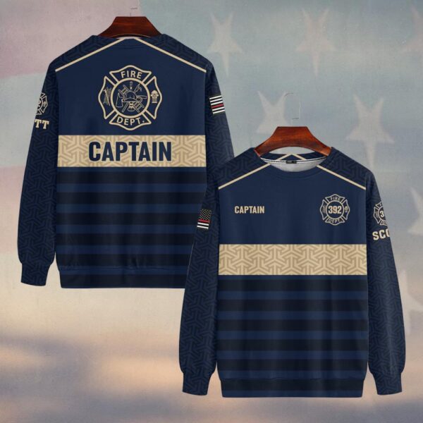 Custom Name & Numbers & Fire Dept The Gold Shield Collection Ver 2 Firefighter #DQH0280 - Sweatshirt