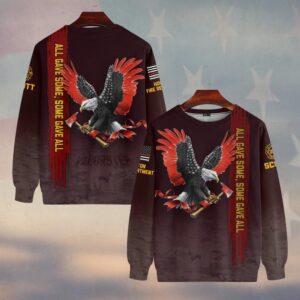 Custom Name & Number & Fire Department All Gave Some Eagle Tribute #DQH0293 - Sweatshirt