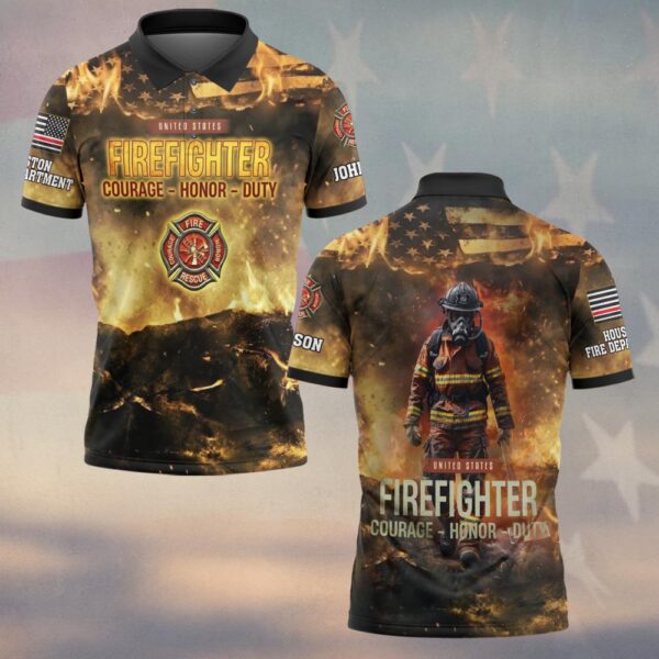 Custom Name & Fire Department Firefighter – Hell’s Not My Home #DQH0358 - Polo