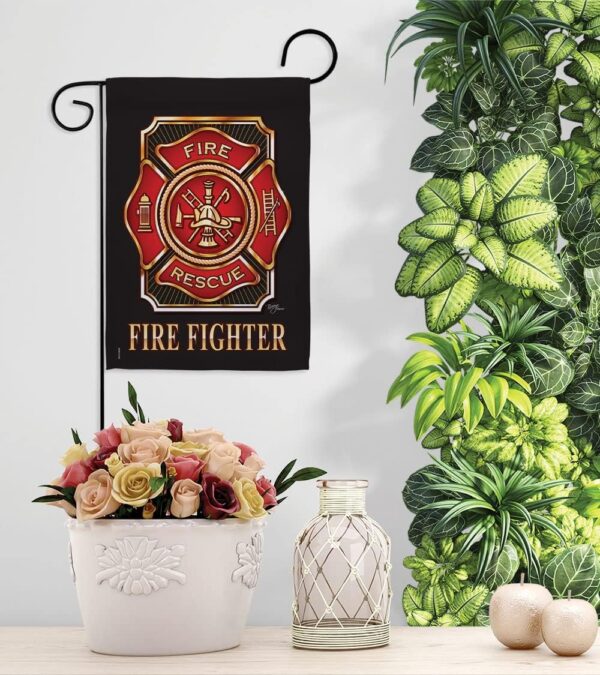Firefighter Maltese Cross Classic Garden Flag #DQH0365