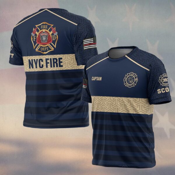 Custom Name & Rank & Number & Fire Department The Firehouse Legacy Jersey #DQH0384 - T-shirt