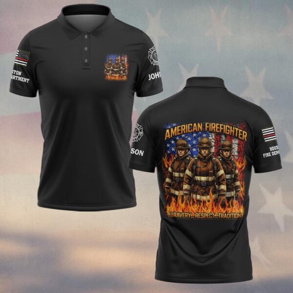 Custom Name & Fire Department American Firefighter Brotherhood #DQH0385 - Polo