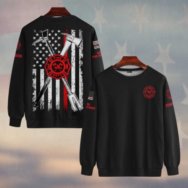 Custom Name & Fire Department Halligan And Axe #DQH0388 - Sweatshirt