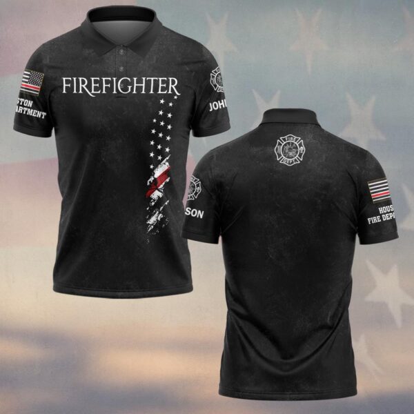 Custom Name & Fire Department Firefighter #DQH0391 - Polo