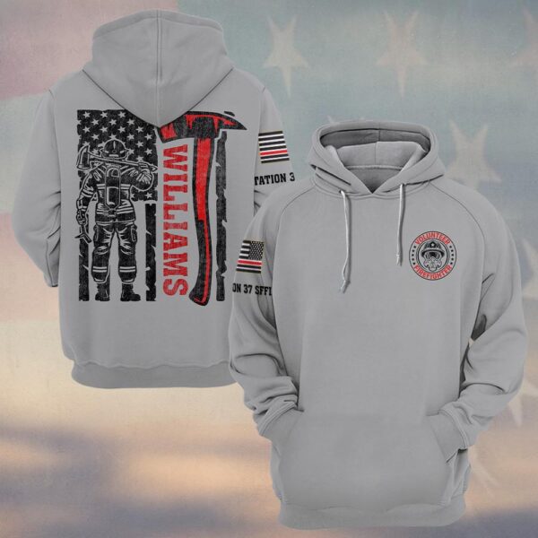 Custom Name & Fire Dept Volunteer Strong – Tillman Axe #DQH0397 - Hoodie