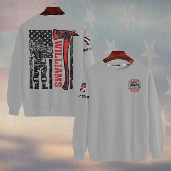 Custom Name & Fire Dept Volunteer Strong – Tillman Axe #DQH0397 - Sweatshirt