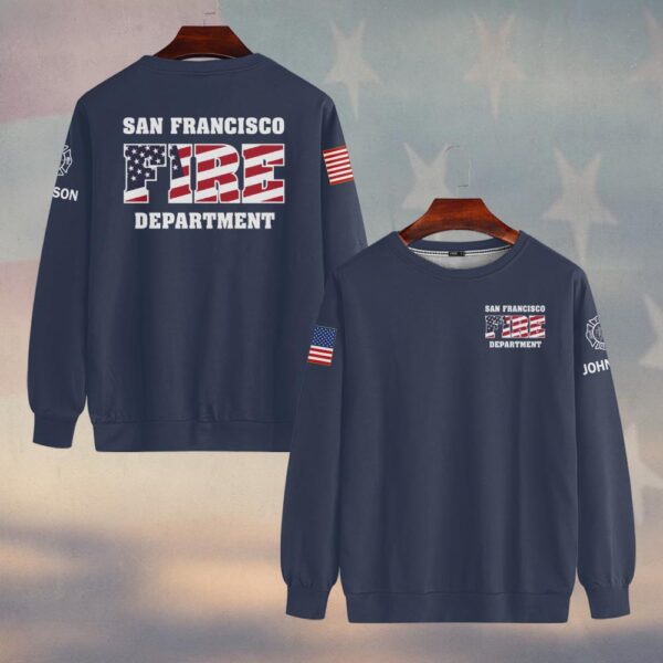 Custom Name & Fire Department USA Firefighter #DQH0417 - Sweatshirt