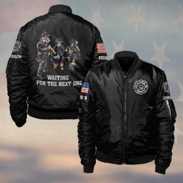Custom Name & Text Waiting For The Next Call Firefighter #DQH0427 - Bomber Jacket