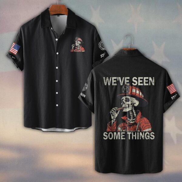 Custom Name & Text We've Seen Some Things #DQH0434 - Short Sleeve Button Shirt