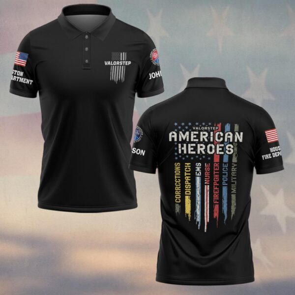 Custom Name & Department American Heroes First Responders #DQH0446 - Polo