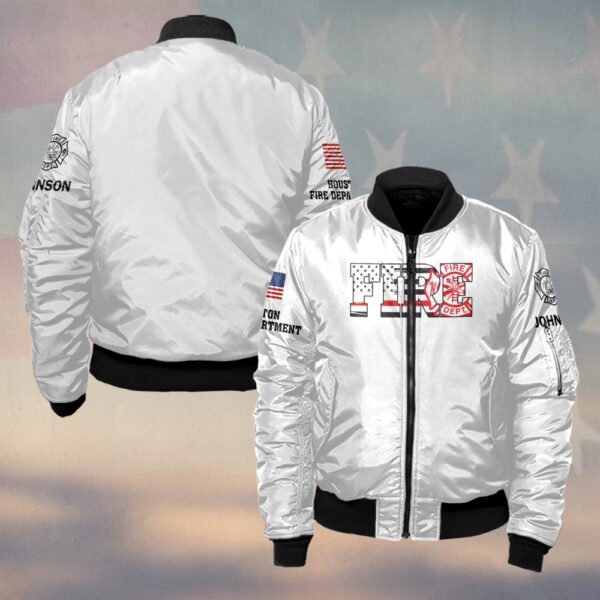 Custom Name & Department American FIRE Legacy Firefighter #DQH0461 - Bomber Jacket