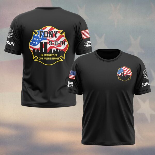 Custom Name & Department In Memory of Our Fallen Heroes Firefighter #DQH0462 - T-shirt