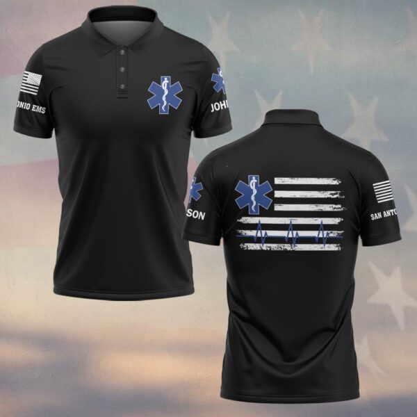 Custom Name & Department EMS Duty Pulse First Responders #DQH0471 - Polo