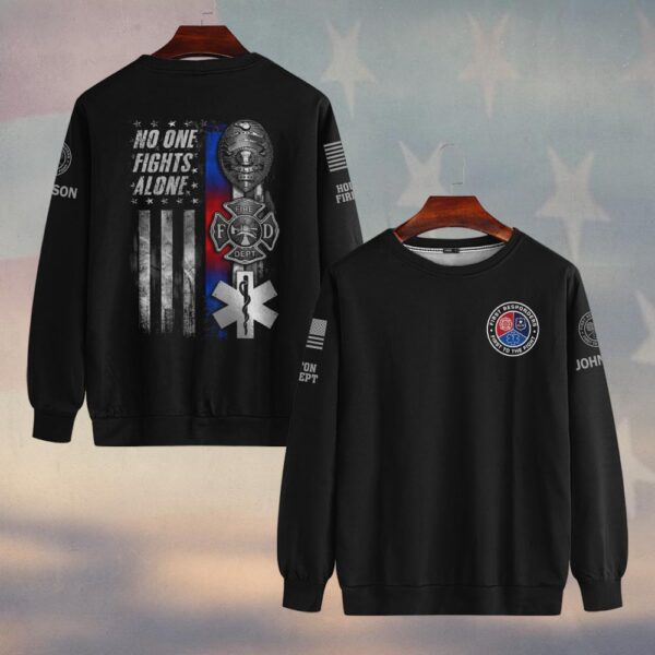 Custom Name & Department First Responders United – No One Stands Alone #DQH0487 - Sweatshirt