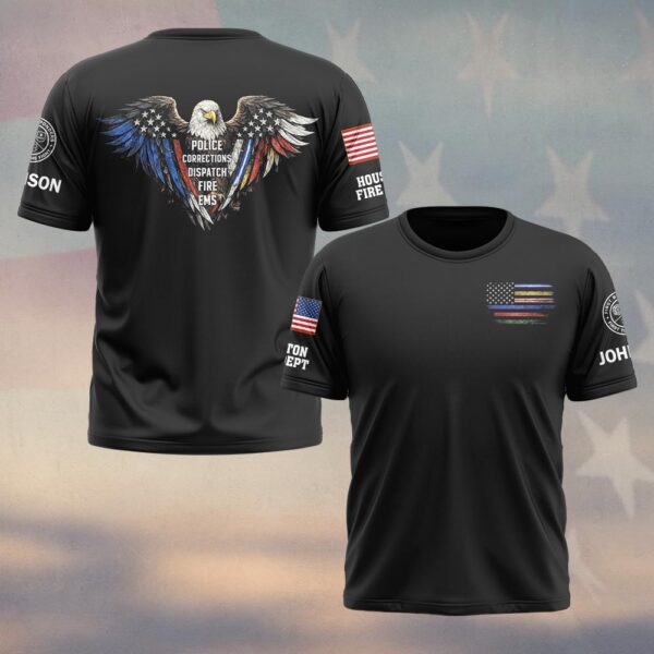Custom Name & Department Eagle of the Front Line #DQH0488 - T-shirt