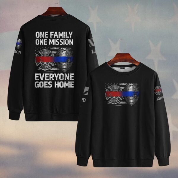 Custom Name & Department Brotherhood of the Line – Everyone Goes Home - Sweatshirt