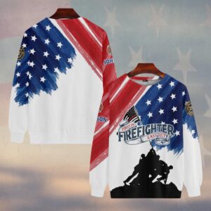 Custom Name & Department Firefighter First In Last Out America Edition #DQH0503 - Sweatshirt