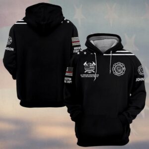 Custom Name & Department All Men Are Created Equal American Flag Edition #DQH0504 - Hoodie