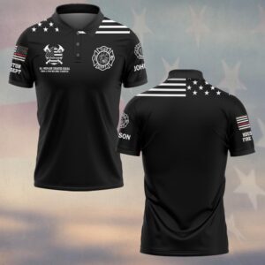 Custom Name & Department All Men Are Created Equal American Flag Edition #DQH0504 - Polo