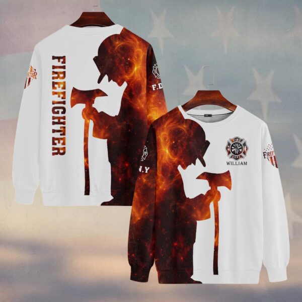 Custom Name & Department Kneel For The Fallen Firefighter #DQH0505 - Sweatshirt