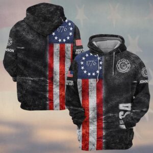 Custom Name & Department American Fire Heritage Firefighters #DQH0511 - Hoodie