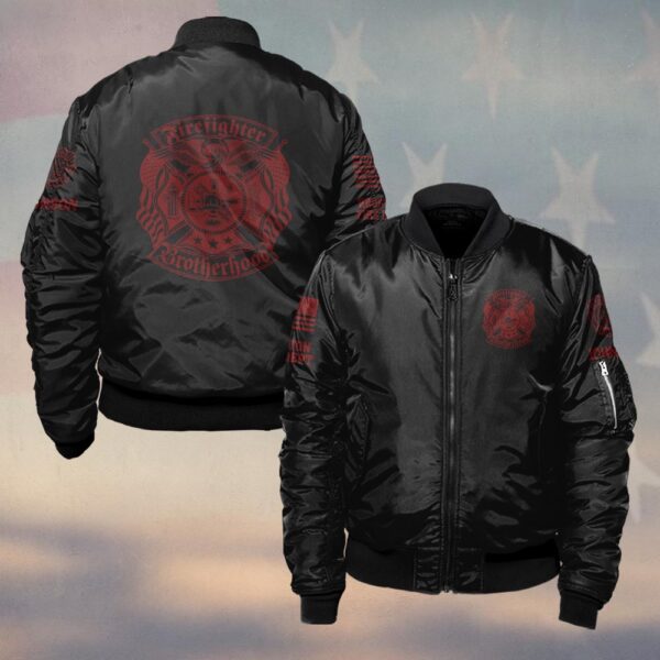 Custom Name & Departmentg Firefighter Brotherhood – Blood & Honor #DQH0516 - Bomber Jacket