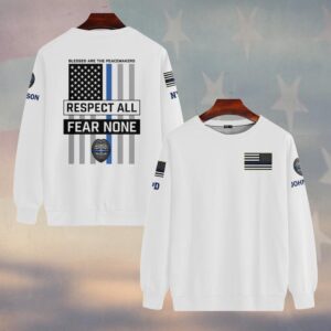 Custom Name & Department Peacemaker Valor – Respect All, Fear None Edition #DQH0517 - Sweatshirt