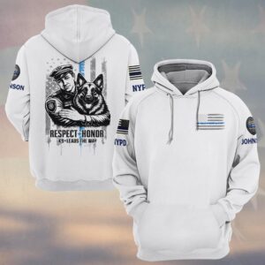 Custom Name & Department Respect & Honor – K9 Leads The Way #DQH0518 - Hoodie