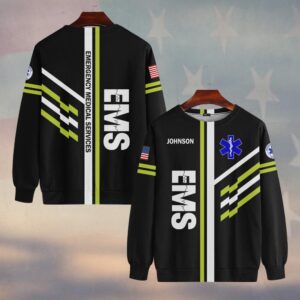 Custom Name HiVis EMS On Duty Frontline Medic First Responder #DQH0531 - Sweatshirt