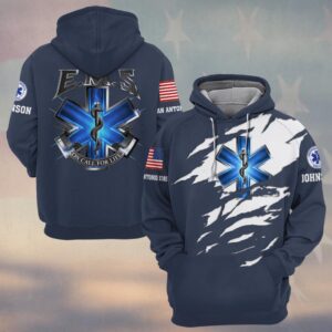 Custom Name & Department On Call for Life EMS Tribute First Responder #DQH0532 - Hoodie