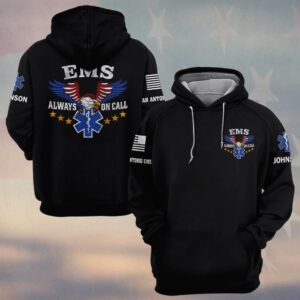 Custom Name & Department Wing Of Rescue Always On Call EMS First Responders #DQH0535 - Hoodie