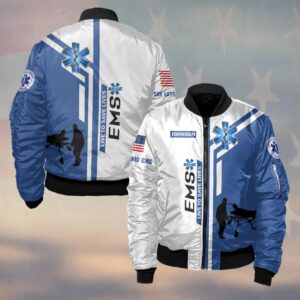 Custom Name & Department Live to Save Lives V2 EMS First Responder #DQH0536 - Bomber Jacket