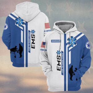Custom Name & Department Live to Save Lives V2 EMS First Responder #DQH0536 - Hoodie