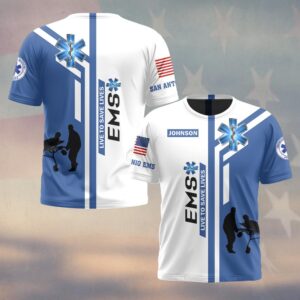 Custom Name & Department Live to Save Lives V2 EMS First Responder #DQH0536 - T-shirt