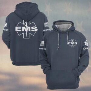 Custom Name & Department EMS Identity First Responders #DQH0537 - Hoodie