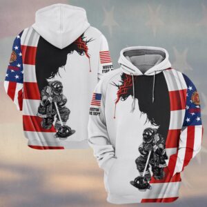 Custom Name & Department Kneel For The Fallen 343 Tribute Firefighters #DQH0514 - Hoodie