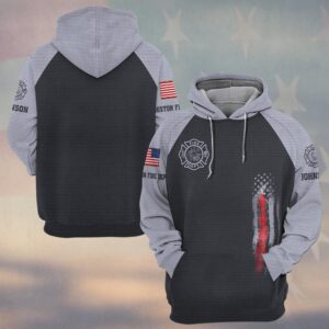 Custom Name & Department Honor In The Line Firefighter #DQH0515 - Hoodie