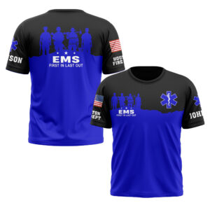Custom Name & Department & Role First Responder First In Last Out #DQH0522 - T-shirt