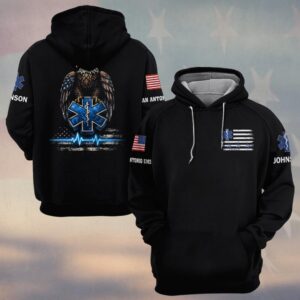 Custom Name & Department Eagle Of The Lifeline EMS First Responders #DQH0538 - Hoodie