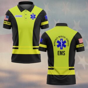 Custom Name & Department Hi-Vis EMS First Responders #DQH0539 - Polo