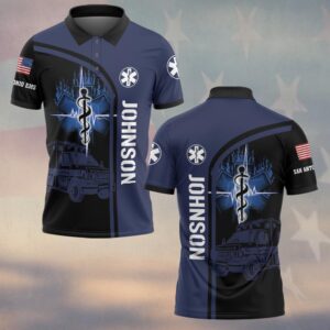 Custom Name & Department Emergency Nightshift EMS First Responders #DQH0541 - Polo