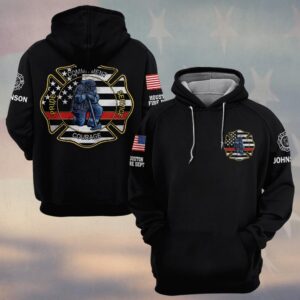 Custom Name & Department Firefighter Pride Commitment Service Courage #DQH0544 - Hoodie